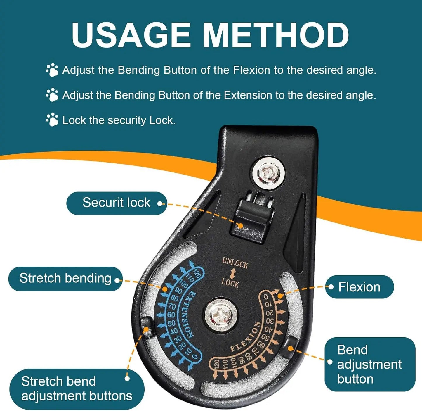 Dog Hind Leg Brace Support, with Adjustable Hinge Stabilizer